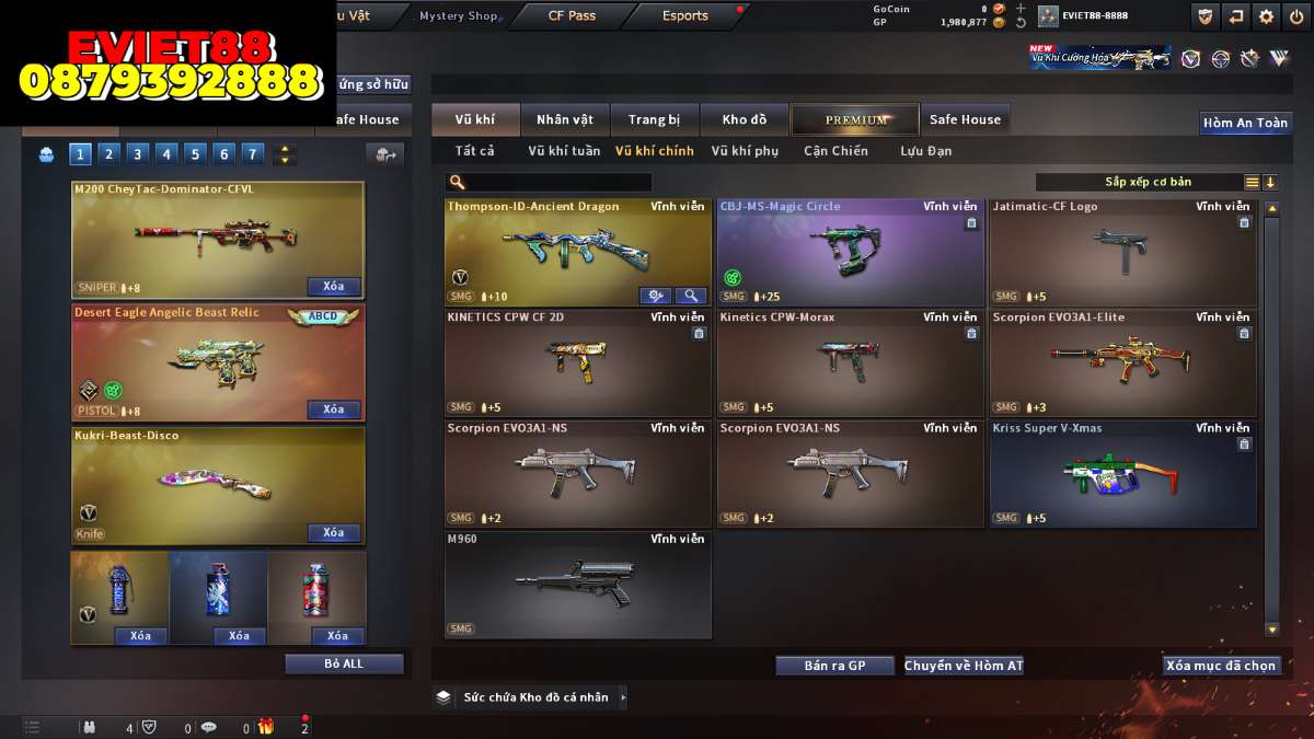 shop acc cf uy tin gia re